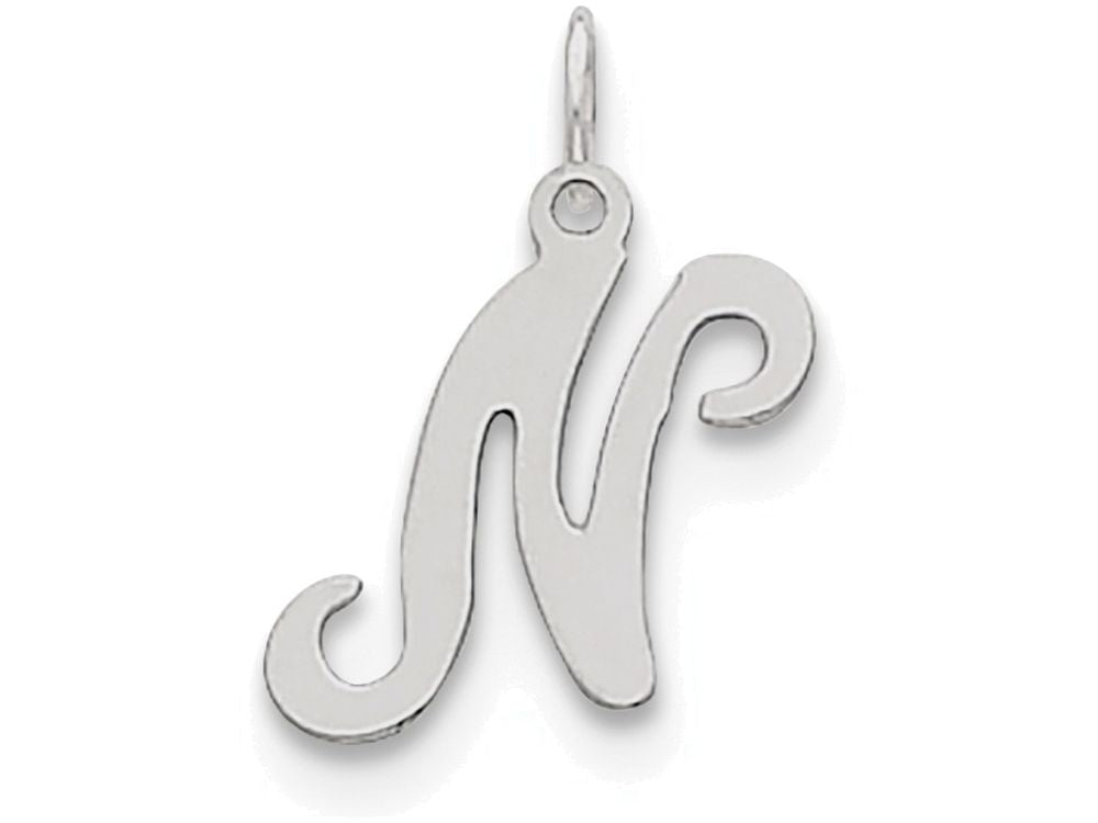 FJC Finejewelers Sterling Silver Stamped Initial N Charm