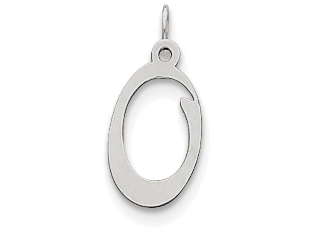 FJC Finejewelers Sterling Silver Stamped Initial O Charm