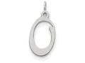 FJC Finejewelers Sterling Silver Stamped Initial O Charm