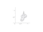 FJC Finejewelers Sterling Silver Stamped Initial P Charm