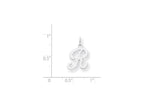 FJC Finejewelers Sterling Silver Stamped Initial R Charm