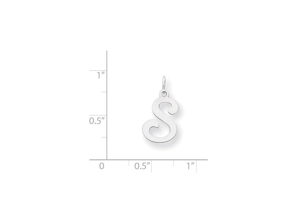FJC Finejewelers Sterling Silver Stamped Initial S Charm