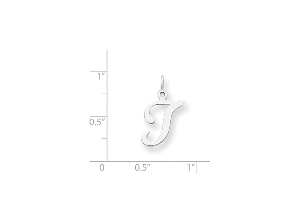 FJC Finejewelers Sterling Silver Stamped Initial T Charm
