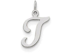 FJC Finejewelers Sterling Silver Stamped Initial T Charm