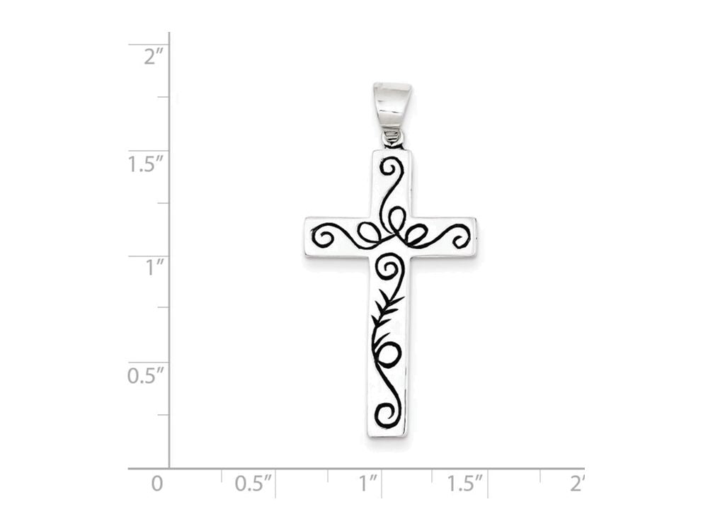 FJC Finejewelers Sterling Silver Latin Cross Pendant Necklace - Chain Included