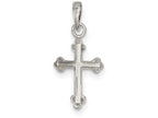 FJC Finejewelers Sterling Silver Budded Cross Pendant Necklace - Chain Included