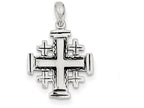 FJC Finejewelers Sterling Silver Antiqued Jerusalem Crusader Pendant Necklace - Chain Included