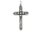 FJC Finejewelers Sterling Silver April Birth Month Cross Pendant Necklace - Chain Included