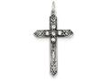 FJC Finejewelers Sterling Silver April Birth Month Cross Pendant Necklace - Chain Included
