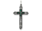 FJC Finejewelers Sterling Silver May Birth Month Cross Pendant Necklace - Chain Included