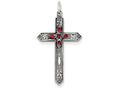 FJC Finejewelers Sterling Silver July Birth Month Cross Pendant Necklace - Chain Included