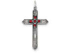 FJC Finejewelers Sterling Silver July Birth Month Cross Pendant Necklace - Chain Included