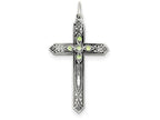 FJC Finejewelers Sterling Silver August Birth Month Cross Pendant Necklace - Chain Included