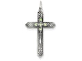FJC Finejewelers Sterling Silver August Birth Month Cross Pendant Necklace - Chain Included