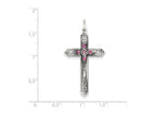 FJC Finejewelers Sterling Silver October Birth Month Cross Pendant Necklace - Chain Included