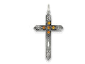 FJC Finejewelers Sterling Silver November Birth Month Cross Pendant Necklace - Chain Included