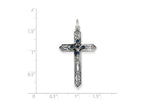 FJC Finejewelers Sterling Silver December Birth Month Cross Pendant Necklace - Chain Included