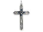 FJC Finejewelers Sterling Silver December Birth Month Cross Pendant Necklace - Chain Included