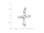FJC Finejewelers Sterling Silver Dove Cross Pendant Necklace - Chain Included