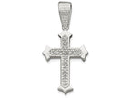 FJC Finejewelers Sterling Silver Cubic Zirconia Cross Pendant Necklace - Chain Included