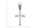 FJC Finejewelers Sterling Silver Cubic Zirconia Cross Pendant Necklace - Chain Included