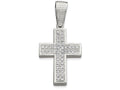 FJC Finejewelers Sterling Silver Cubic Zirconia Cross Pendant Necklace - Chain Included