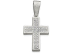 FJC Finejewelers Sterling Silver Cubic Zirconia Cross Pendant Necklace - Chain Included