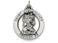 FJC Finejewelers Sterling Silver St. Christopher Medal Pendant Necklace - Chain Included