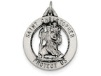 FJC Finejewelers Sterling Silver St. Christopher Medal Pendant Necklace - Chain Included