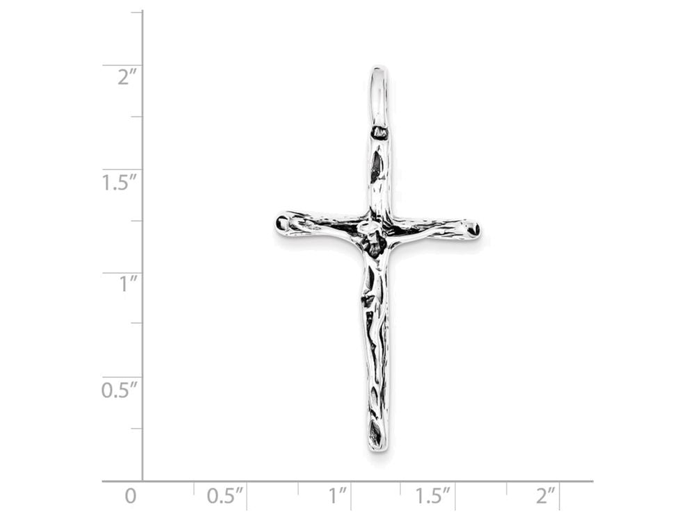 FJC Finejewelers Sterling Silver Antiqued Crucifix Charm