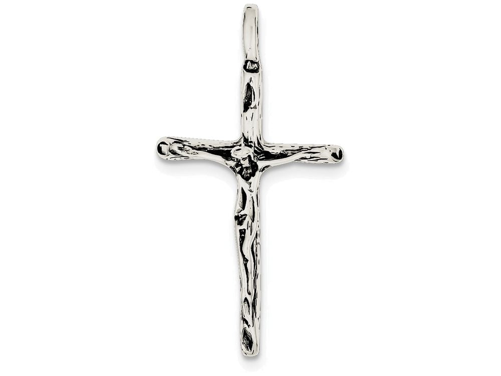 FJC Finejewelers Sterling Silver Antiqued Crucifix Charm