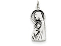 FJC Finejewelers Sterling Silver Blessed Mary and Child Jesus Charm