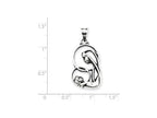 FJC Finejewelers Sterling Silver Blessed Mary and Child Jesus Charm