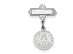 FJC Finejewelers Sterling Silver Miraculous Medal Pendant Necklace - Chain Included Pin