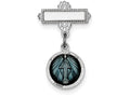 FJC Finejewelers Sterling Silver Enameled Miraculous Medal Pendant Necklace - Chain Included Pin