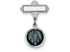 FJC Finejewelers Sterling Silver Enameled Miraculous Medal Pendant Necklace - Chain Included Pin