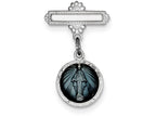 FJC Finejewelers Sterling Silver Enameled Miraculous Medal Pendant Necklace - Chain Included Pin