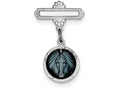 FJC Finejewelers Sterling Silver Enameled Miraculous Medal Pendant Necklace - Chain Included Pin