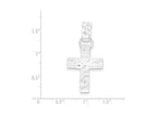 FJC Finejewelers Sterling Silver Hammered Latin Cross Pendant Necklace - Chain Included