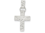 FJC Finejewelers Sterling Silver Hammered Latin Cross Pendant Necklace - Chain Included