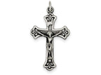 FJC Finejewelers Sterling Silver Antiqued Inri Crucifix Pendant Necklace - Chain Included