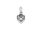 FJC Finejewelers Sterling Silver Antique Puff Heart Charm