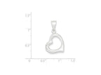 FJC Finejewelers Sterling Silver Heart Pendant Necklace - Chain Included