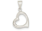 FJC Finejewelers Sterling Silver Heart Pendant Necklace - Chain Included