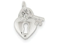 FJC Finejewelers Sterling Silver Heart and Key Charm