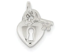 FJC Finejewelers Sterling Silver Heart and Key Charm
