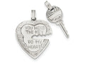 FJC Finejewelers Sterling Silver Heart And Key Charms
