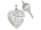 FJC Finejewelers Sterling Silver Heart And Key Charms