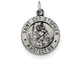 FJC Finejewelers Sterling Silver St. Christopher Medal Pendant Necklace - Chain Included