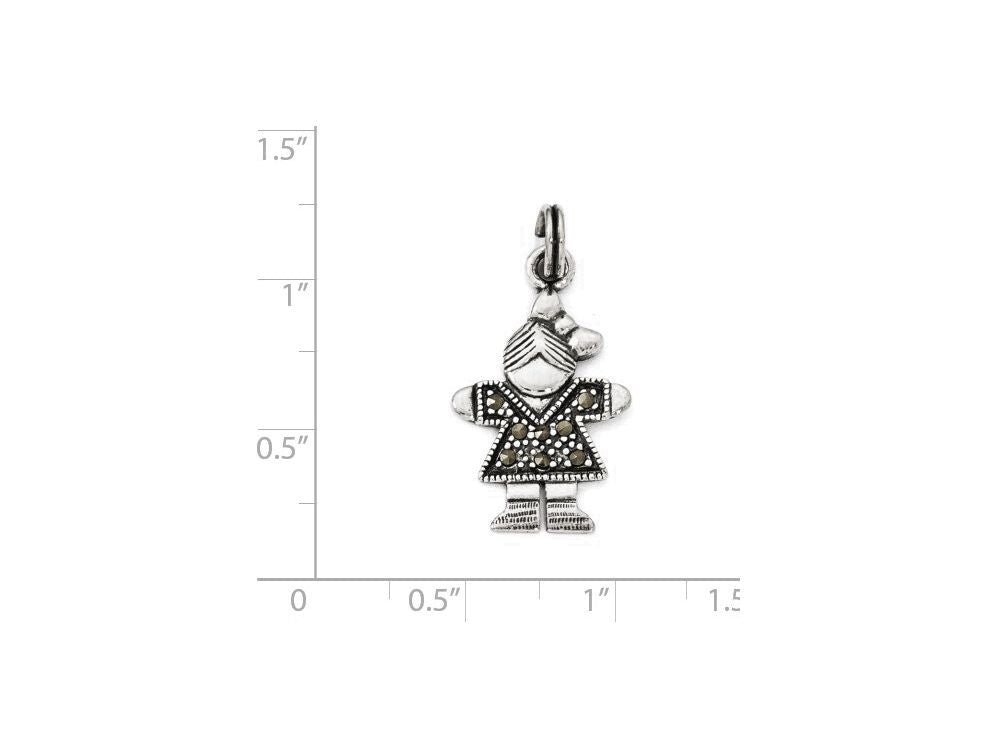 FJC Finejewelers Sterling Silver Girl Charm